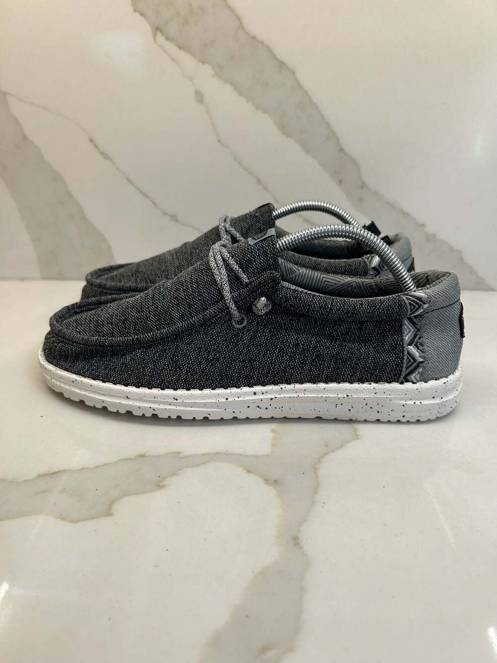 Hey Dude Wally Sport Knit Shoes Black White (Size: 9)